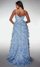 Alyce Paris 62018 - Tiered Ruffle A-Line with Pleated Bodice