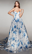 Alyce Paris 62026 - Sweetheart Floral Ball Gown with Train