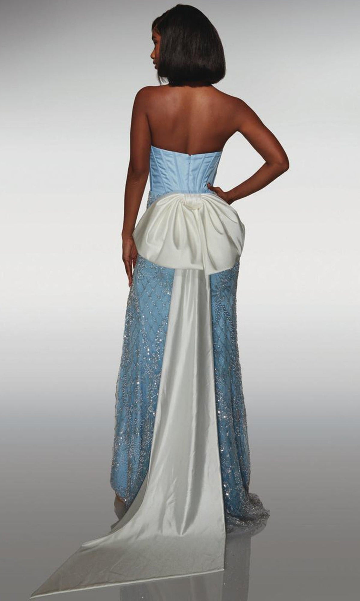 Alyce Paris 62031 - Strapless embellished corset gown with train