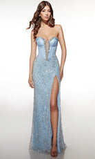 Alyce Paris 62031 - Strapless embellished corset gown with train