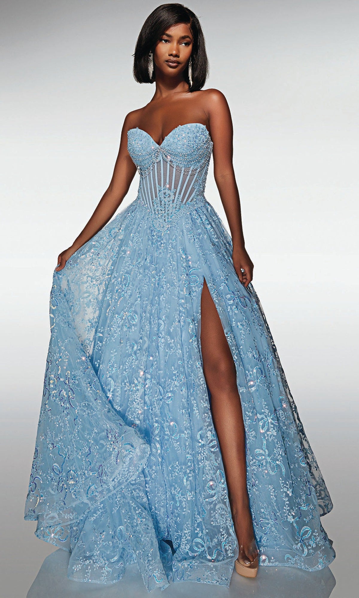 Alyce Paris 62033 - Strapless Beaded Corset Gown