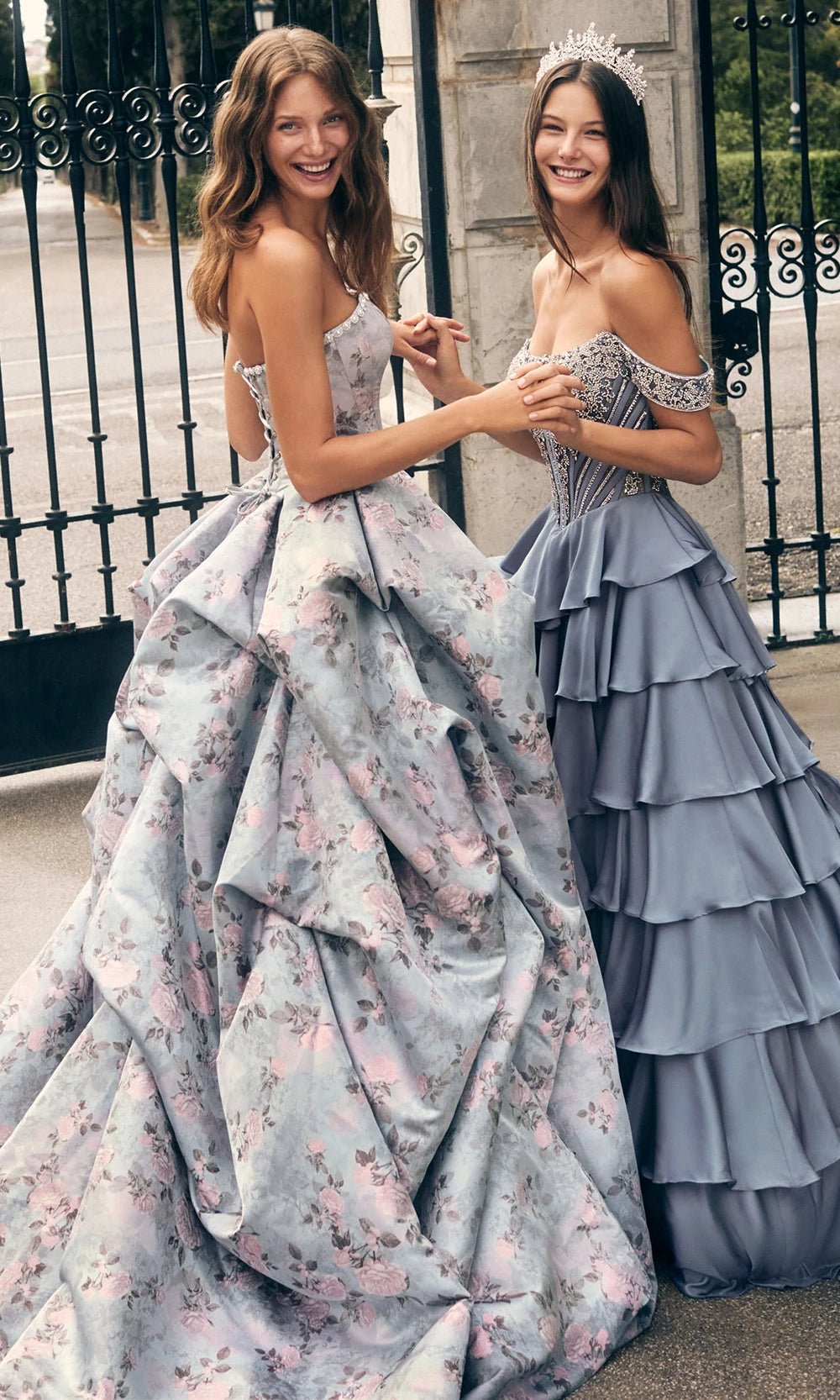 Alyce Paris 62035 - Beaded Off-Shoulder Tiered Ball Gown - Silhouette Dresses