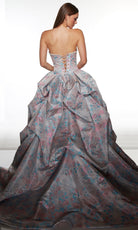 Alyce Paris 62039 - Pearl Trim Strapless Jacquard Ballgown