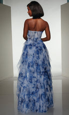 Alyce Paris 62041 - Floral Corset Ballgown with Slit
