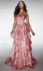 Alyce Paris 62050 - Tiered Ruffle Corset Gown