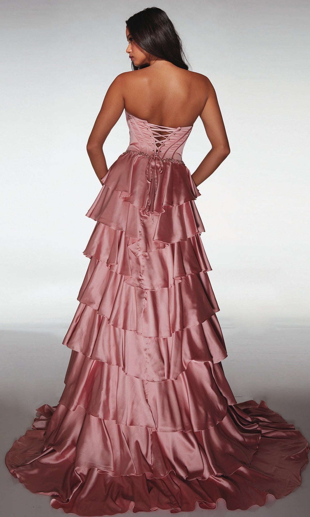 Alyce Paris 62050 - Tiered Ruffle Corset Gown