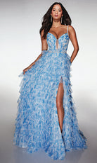 Alyce Paris 62052 - Ruffled Tiered Skirt Corset Gown