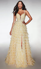 Alyce Paris 62052 - Ruffled Tiered Skirt Corset Gown