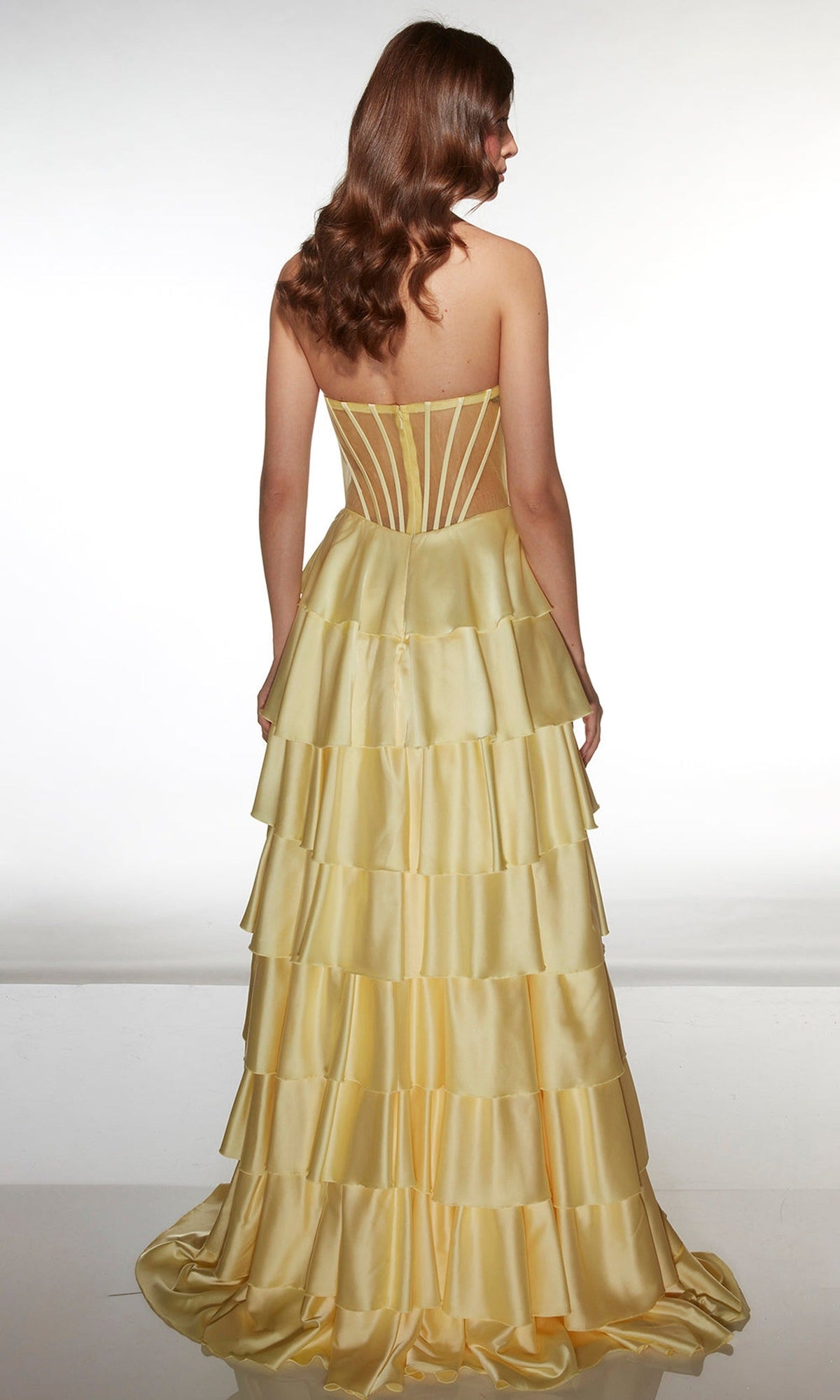 Alyce Paris 62056 - Tiered Ruffle Gown with Structured Bodice
