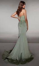 Alyce Paris 62062 - Strapless Sequin Bodice Gown with High Slit