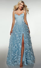 Alyce Paris 62072 - Corset Ballgown with Floral Skirt - Silhouette Dresses