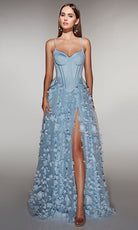 Alyce Paris 62072 - Corset Ballgown with Floral Skirt