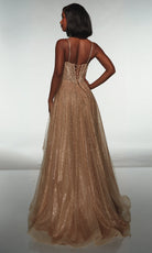 Alyce Paris 62093 - Sparkling Corset A-line Gown with Slit