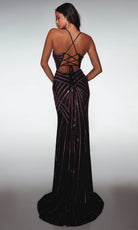 Alyce Paris 62100 - Beaded Corset Gown with Slit