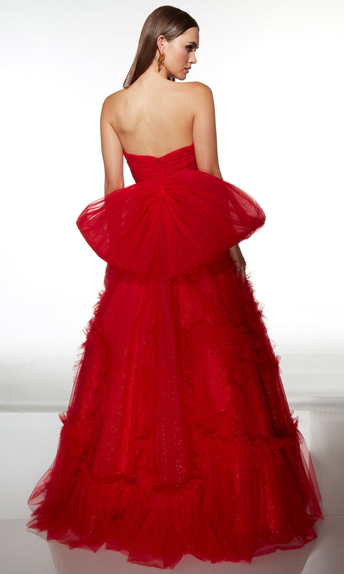 Alyce Paris 62119 - Strapless Tulle Ball Gown with Back Bow