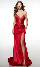 Alyce Paris 62121 - Embellished Mermaid Gown with Slit - Silhouette Dresses