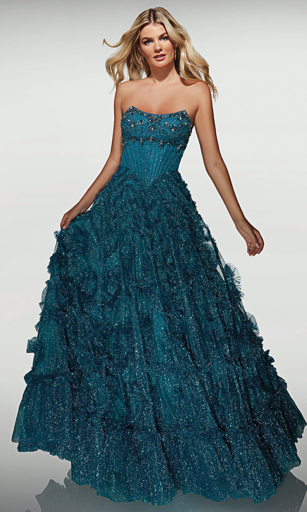 Alyce Paris 62132 - Embellished Scooped Neck A Line Gown - Silhouette Dresses