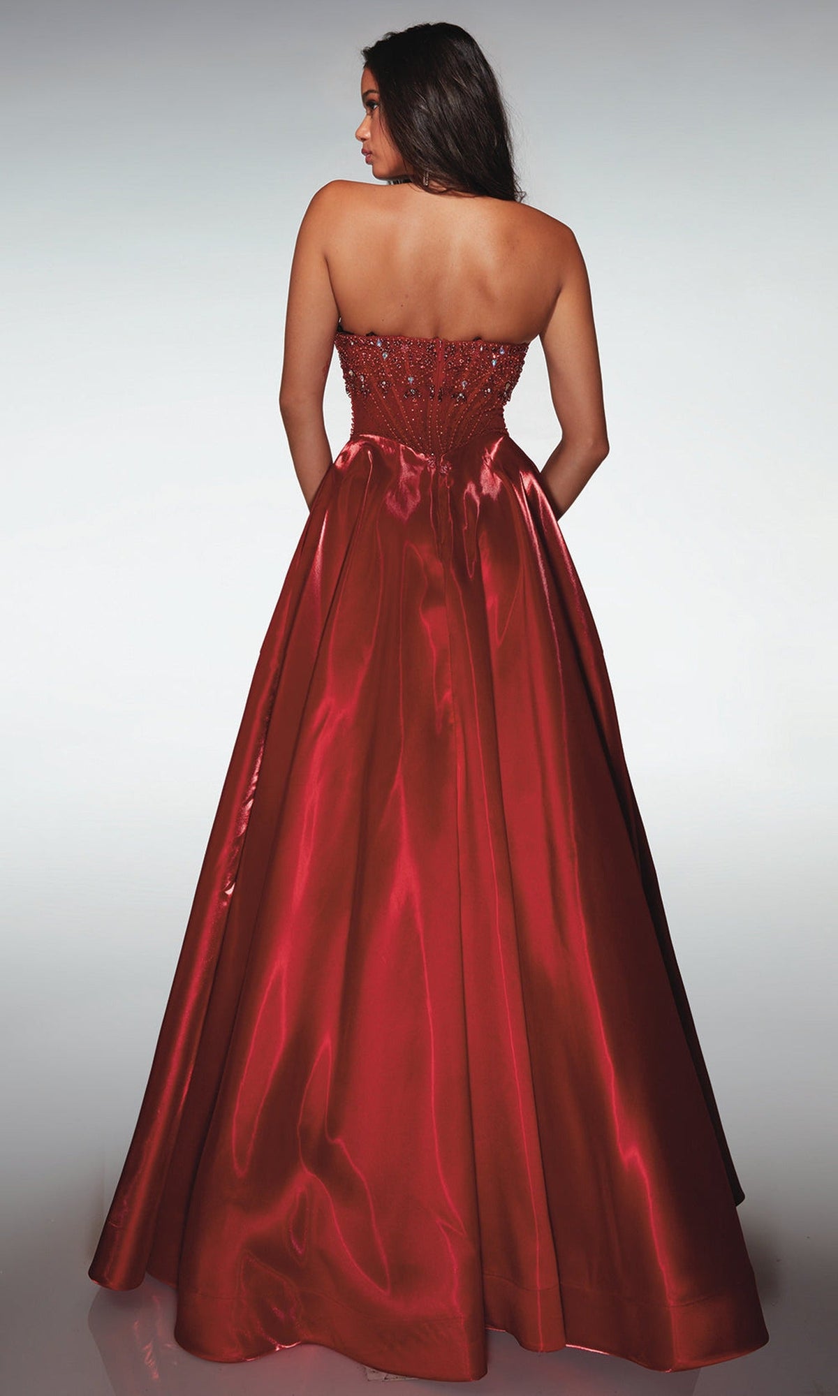 Alyce Paris 62134 - Strapless Ball Gown with Beaded Corset