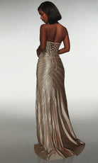 Alyce Paris 62142 - Embellished Sheath Gown With Lace Up Back
