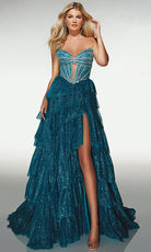 Alyce Paris 62144 - Tiered Glitter Strapless Gown