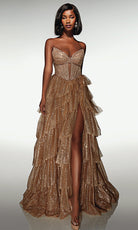 Alyce Paris 62144 - Tiered Glitter Strapless Gown