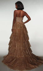 Alyce Paris 62144 - Tiered Glitter Strapless Gown - Silhouette Dresses