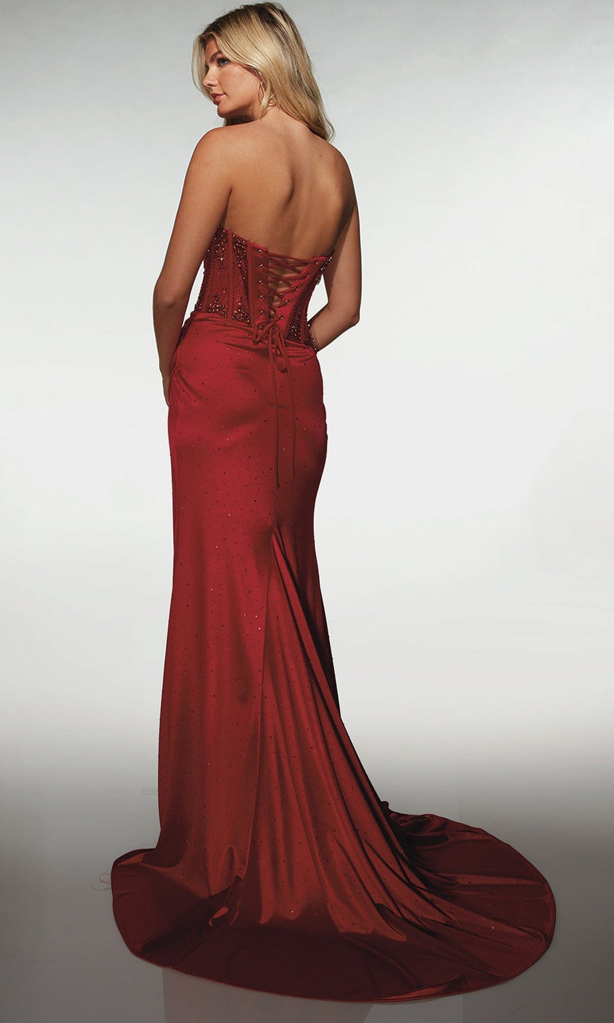 Alyce Paris 62147 - Strapless Embellished Corset Gown