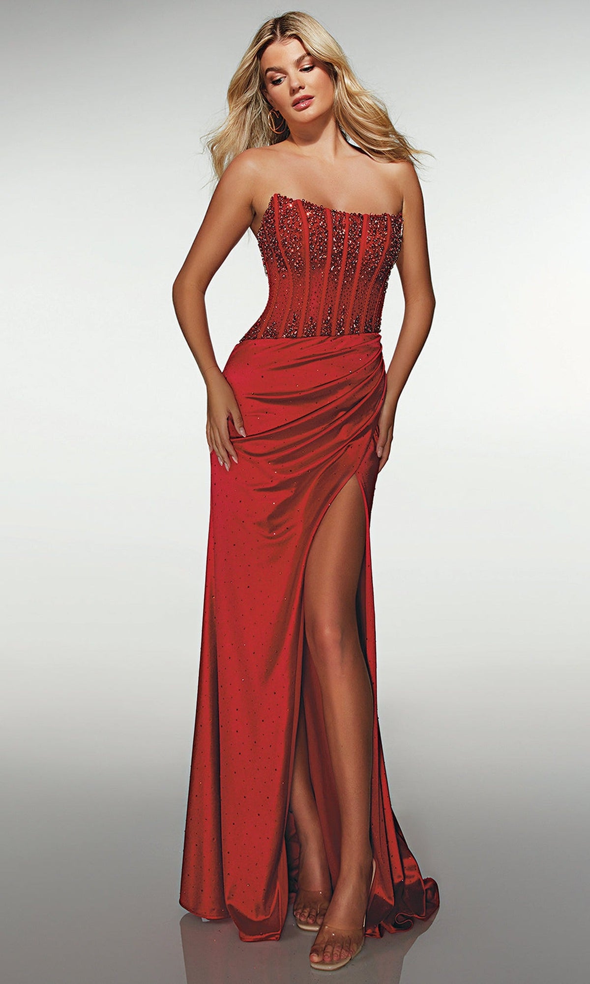 Alyce Paris 62147 - Strapless Embellished Corset Gown