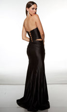 Alyce Paris 62149 - Strapless Corset Slit Gown