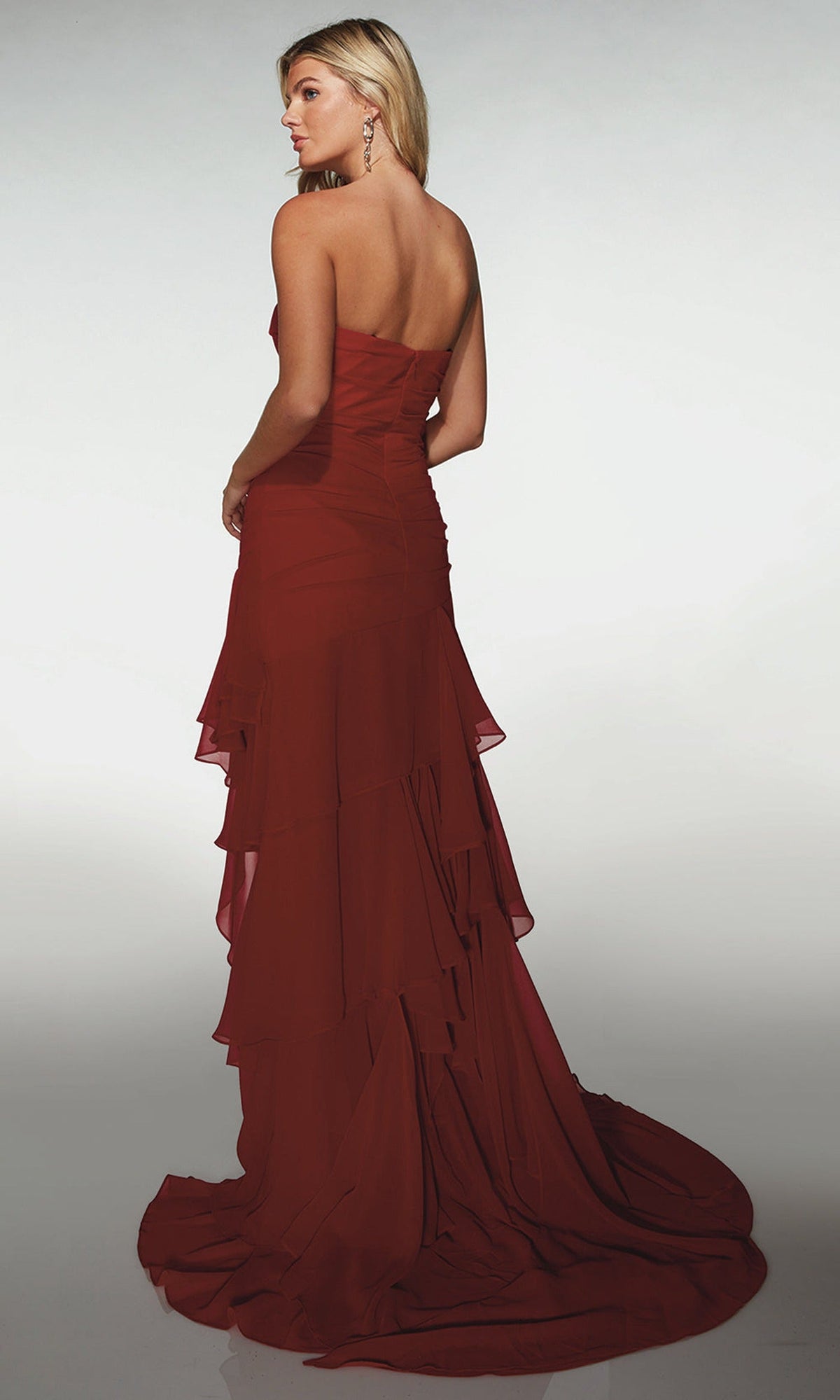 Alyce Paris 62153 - Strapless Cascading Chiffon Gown