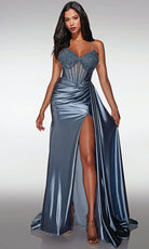 Alyce Paris 62160 - Stretch Satin Corset Evening Gown