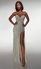 Alyce Paris 62167 - Strapless Beaded Sheath Gown