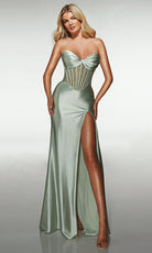 Alyce Paris 62177 - Beaded Corset Satin Gown