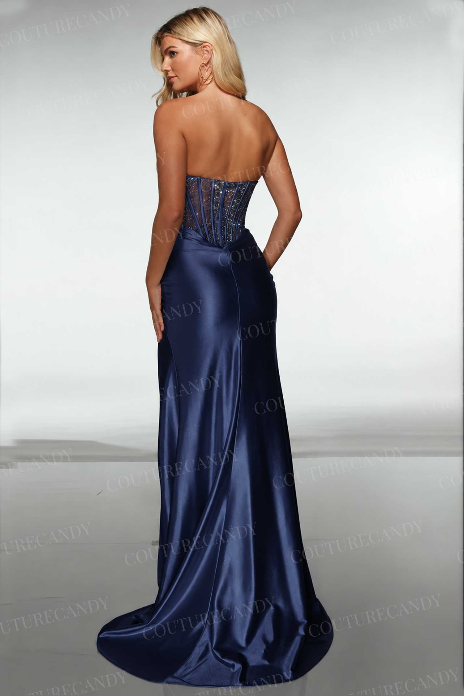 Alyce Paris 62177 - Beaded Corset Satin Gown