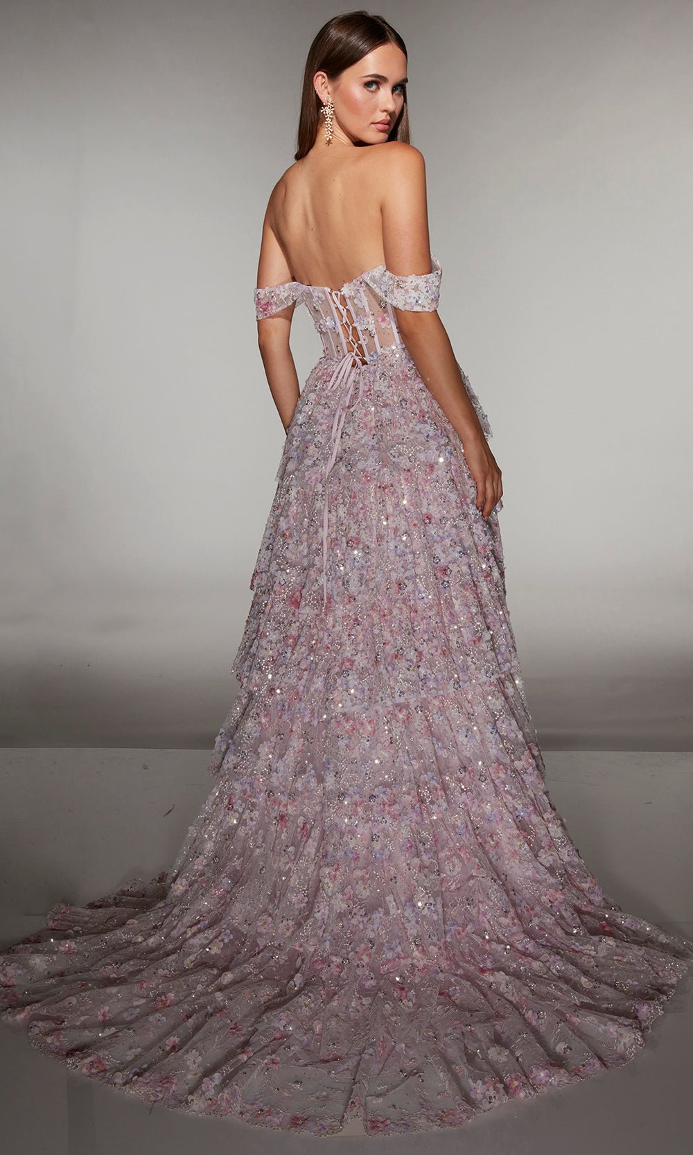 Alyce Paris 62186 - Off Shoulder Sequin Corset Ballgown - Silhouette Dresses