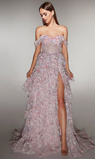 Alyce Paris 62186 - Off Shoulder Sequin Corset Ballgown - Silhouette Dresses