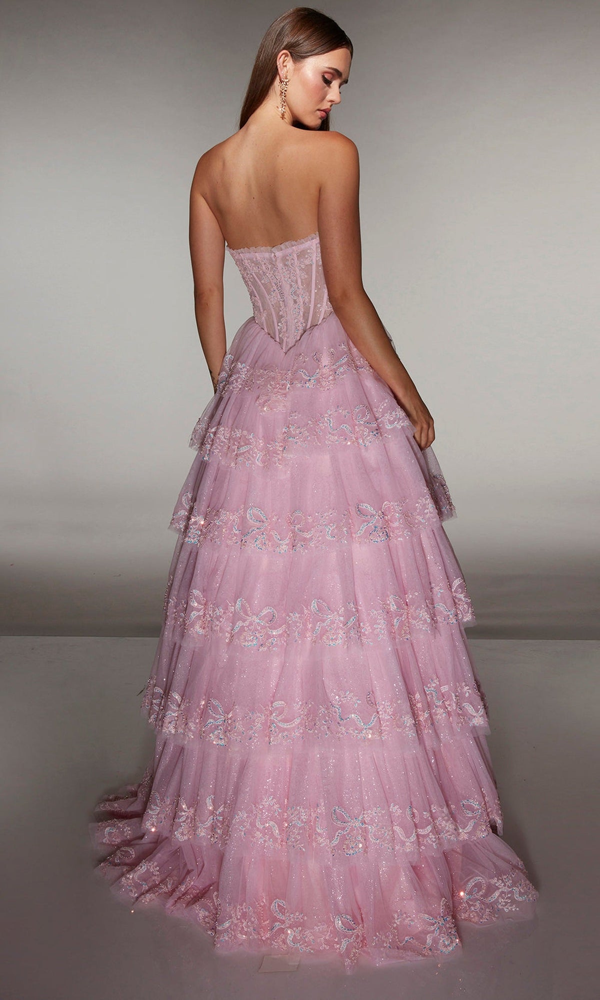 Alyce Paris 62191 - Tiered Ball Gown with Beaded Corset