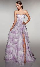 Alyce Paris 62192 - Strapless Corset Gown with Ruffle Skirt