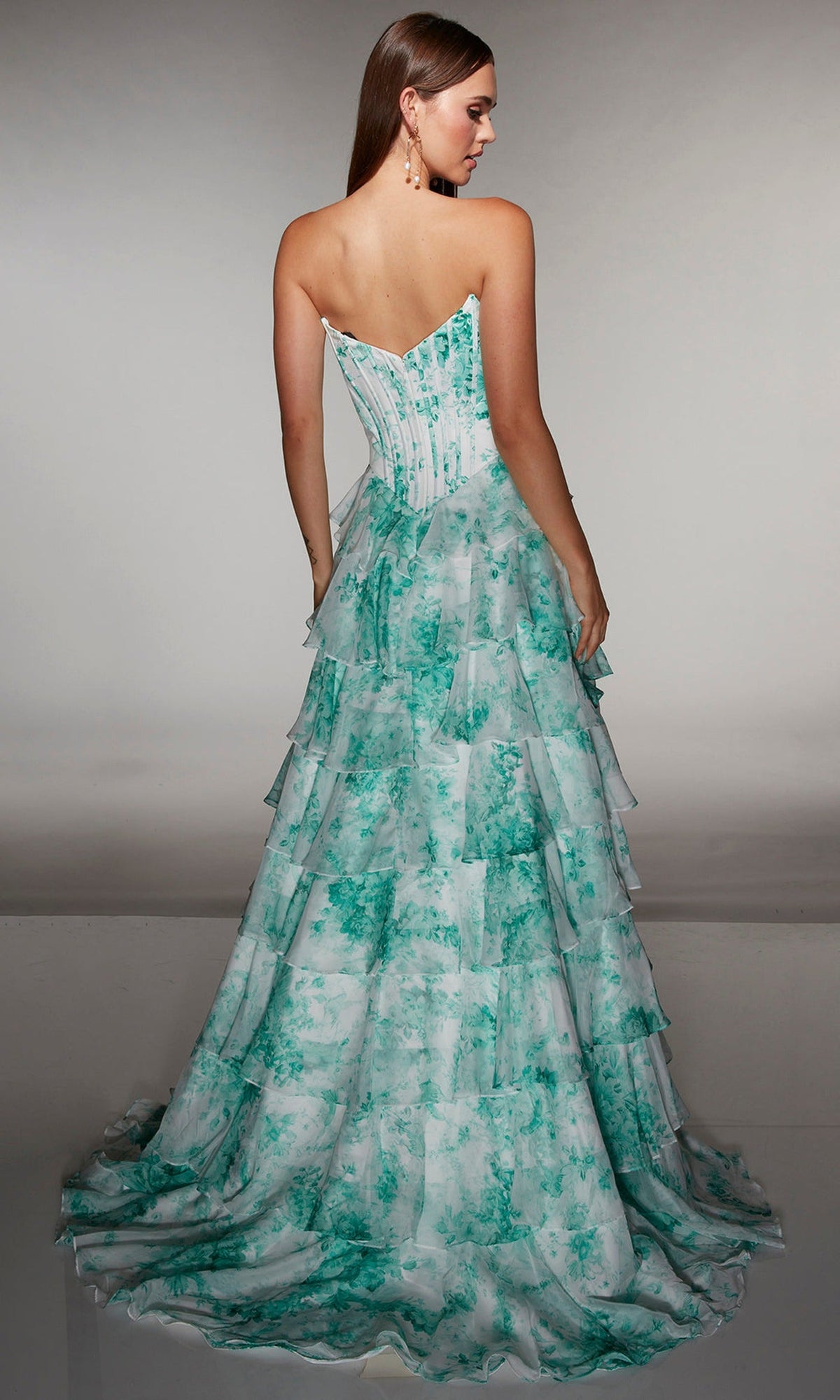 Alyce Paris 62192 - Strapless Corset Gown with Ruffle Skirt