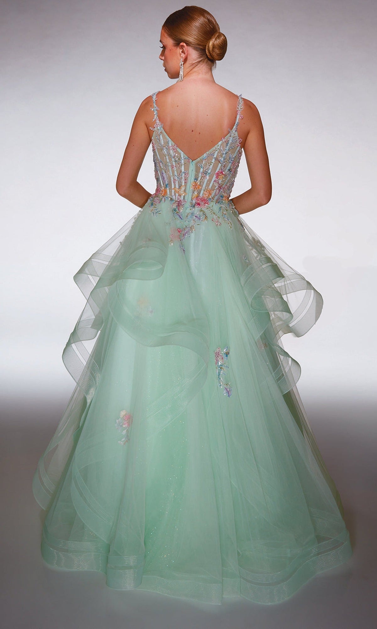 Alyce Paris 62201 - Floral Applique Ball Gown