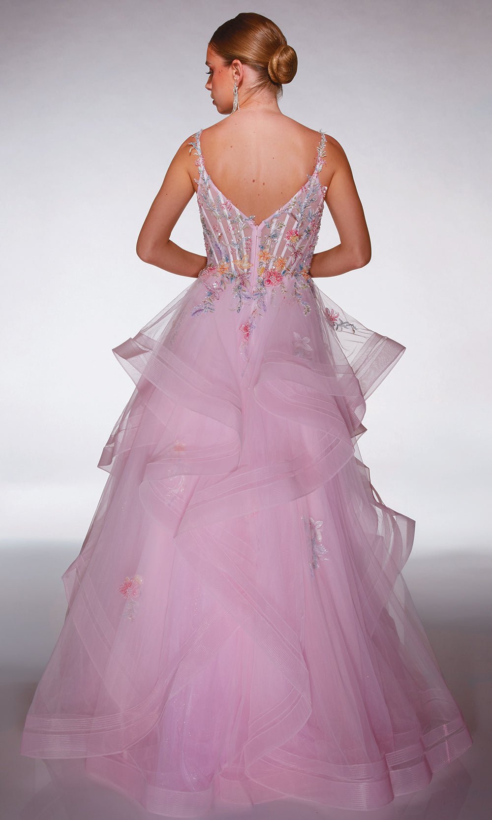 Alyce Paris 62201 - Floral Applique Ball Gown - Silhouette Dresses
