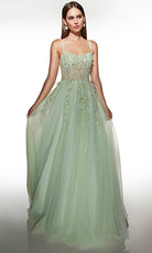 Alyce Paris 62203 - Floral Corset Glitter Ball Gown