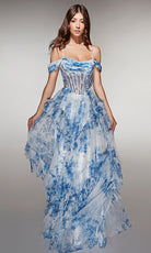 Alyce Paris 62212 - Floral Ruffle Ball Gown