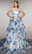Alyce Paris 62213 - Floral Printed Satin Ball Gown