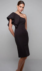 Alyce Paris 70005 - One Shoulder Knee Length Dress