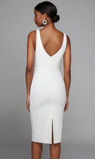 Alyce Paris 70010 - Square Neck Fitted Sheath Dress