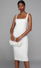 Alyce Paris 70010 - Square Neck Fitted Sheath Dress