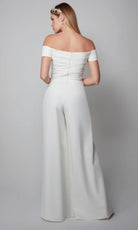 Alyce Paris 70014 - Pleated Off Shoulder Bridal Jumpsuit