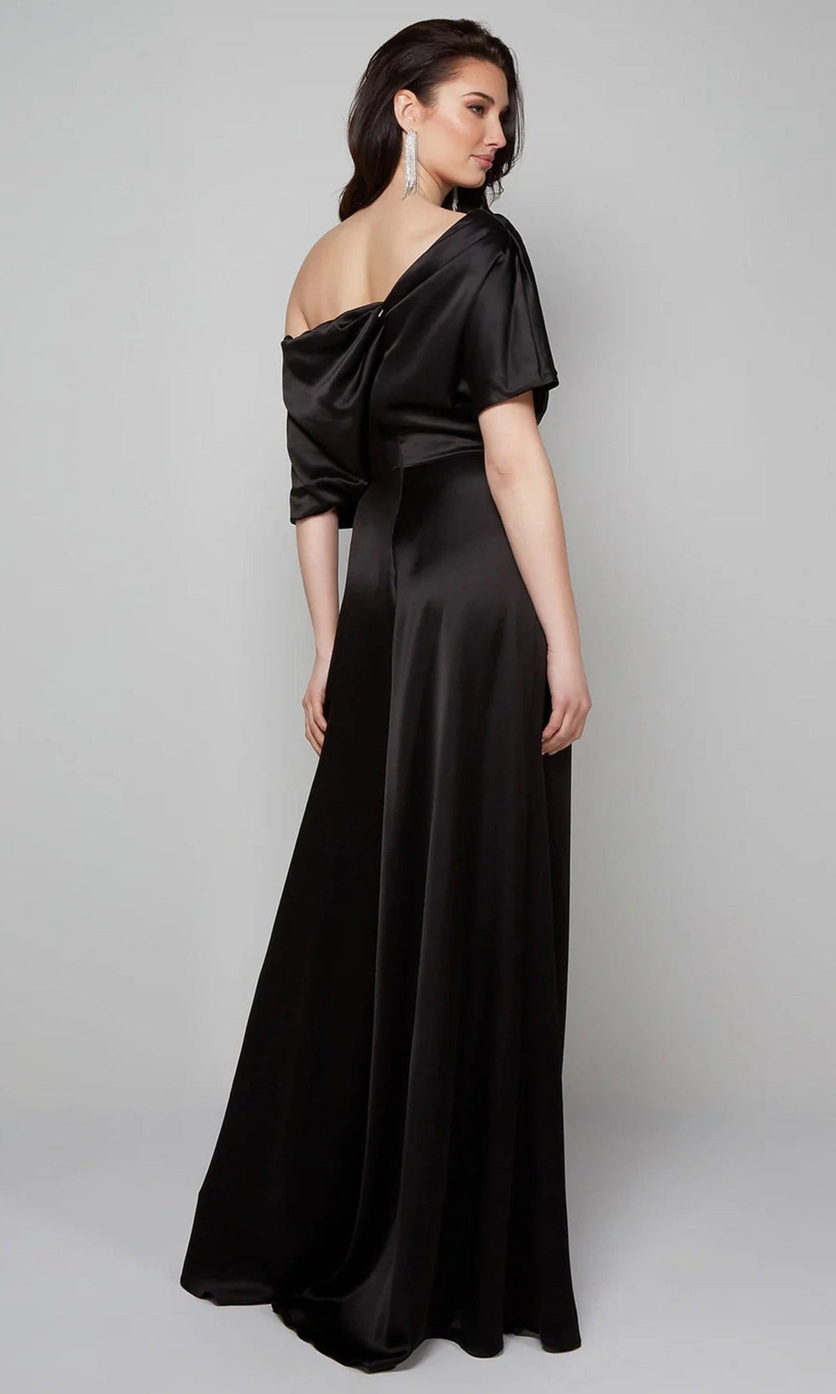 Alyce Paris 70019 - Draped Asymmetrical Evening Jumpsuit