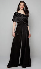 Alyce Paris 70019 - Draped Asymmetrical Evening Jumpsuit